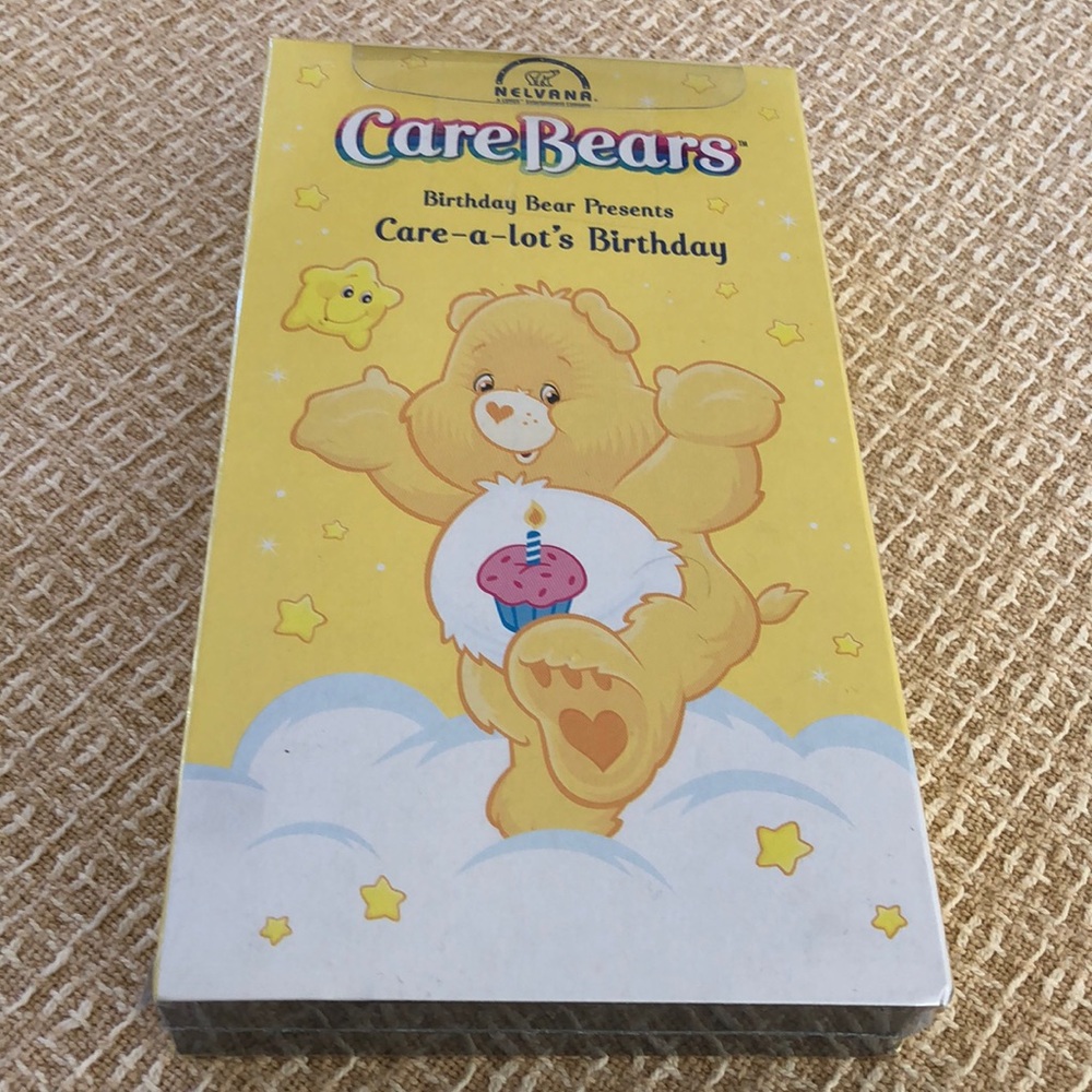 NIP Vintage Care Bears Movie Care-A-Lit’s Birthday DVD VCR Cassette Tape